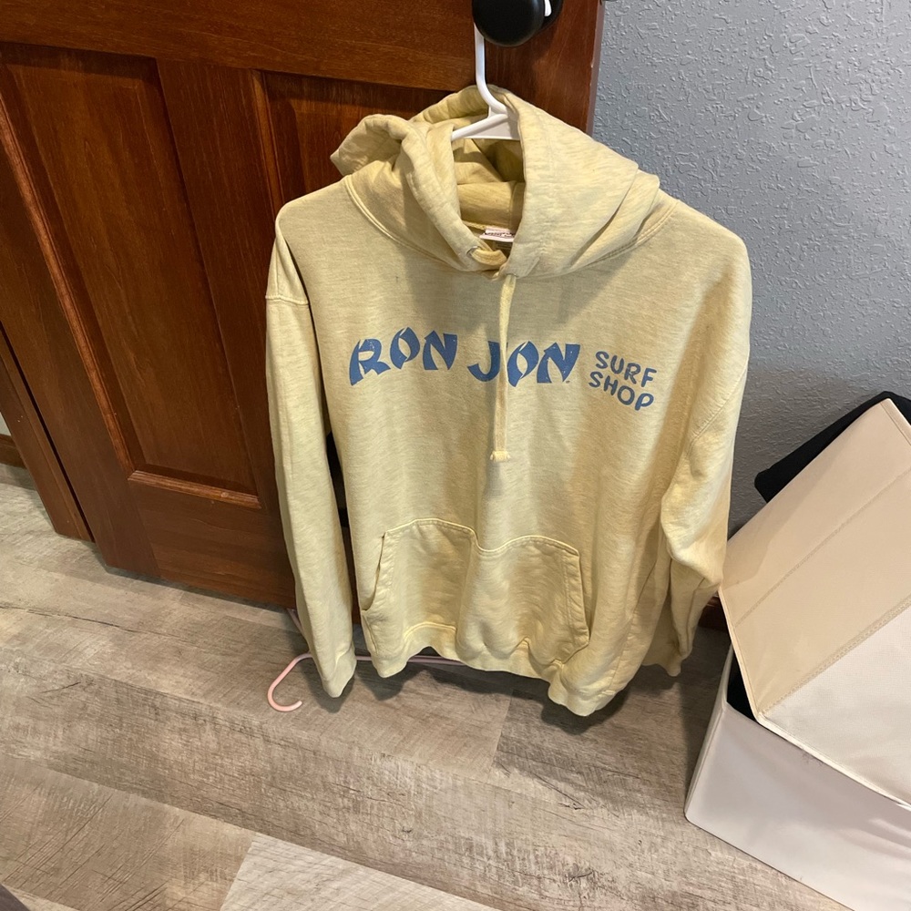 Pastel yellow Ron Jon sweatshirt